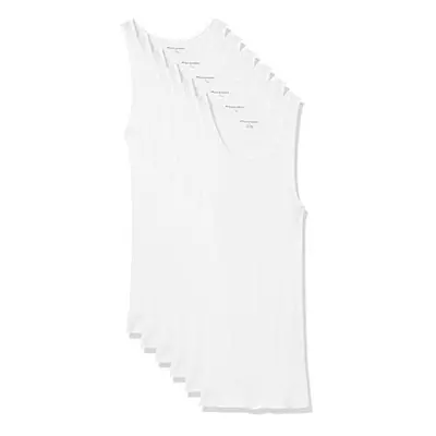 Amazon Essentials Mens Tank Undershirts Pack of White Small