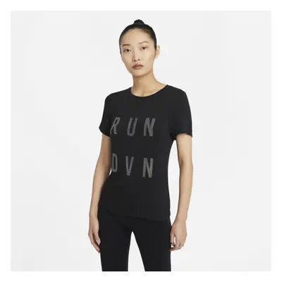 (XS) Nike Womens Run Division City Sleek Short Sleeve Top - Black