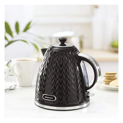 DAEWOO ARGYLE 1.7L 3KW JUG KETTLE RAPID BOIL BLACK