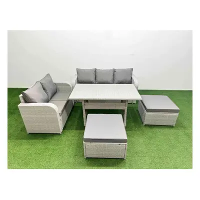 Fimous Seater PE Rattan Wicker Garden Furniture Patio Conservatory Sofa Set with Seater Sofa Lov