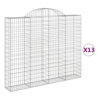 (200 x x 160/180 cm/ pcs) vidaXL Arched Gabion Basket Stone Basket Gabion Retaining Wall Galvani