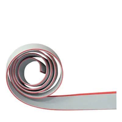 (Grey-Red) 2400x58x5mm Soft Plastic Wood Non-slip Anti-collision Self-adhesive Eva Boat Side Mat