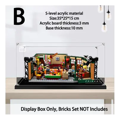 (B) Acrylic Display Case for Lego Ideas Central Perk Friends - Dustproof Display Case (NOT Inclu