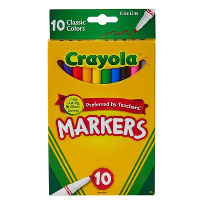 Crayola Fine Line Markers, Multi-Colour, 18.71 x 10.64 x 1.11 cm