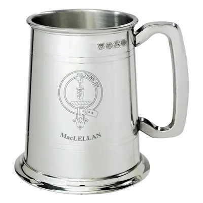 MacLellan Clan Crest Tankard Pint Pewter