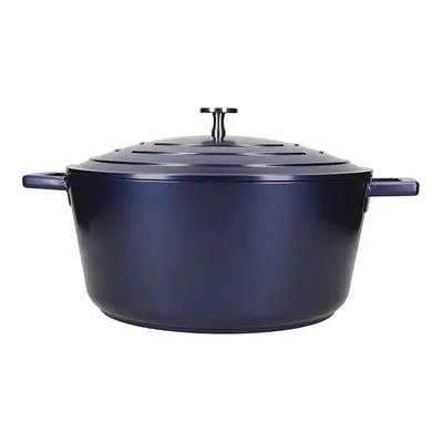 MasterClass Large Litre Casserole Dish with Lid - Metallic Blue