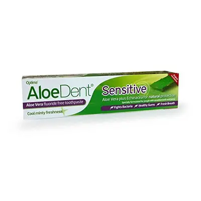 AloeDent Sensitive Aloe Vera Plus Echinacea Fluoride-Free Toothpaste, ml, Pack of