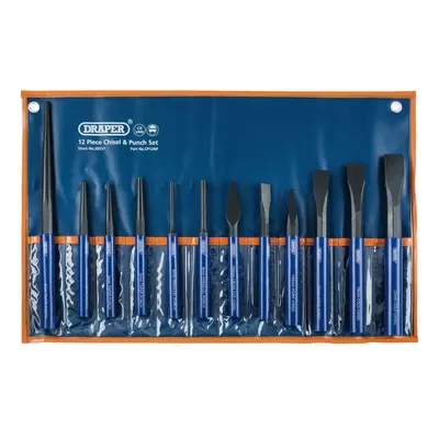 Draper Tools Piece Mechanic's Cold Chisel and Punch Taper Centre Set