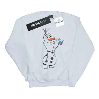 (L, White) Disney Womens/Ladies Frozen Olaf And Salamander Sweatshirt