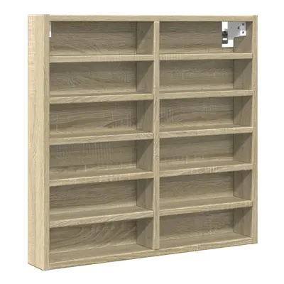 (sonoma oak, x 8.5 x cm) vidaXL Vitrine Cabinet Wall Mounted Cabinet Floating Cabinet Engineered