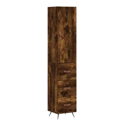 (smoked oak) vidaXL Highboard Sideboard Cupboard Side Cabinet Brown Oak Engineered Wood