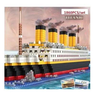 1860Pcs Titanic Shape Model Building Blocks Model Construction Kit