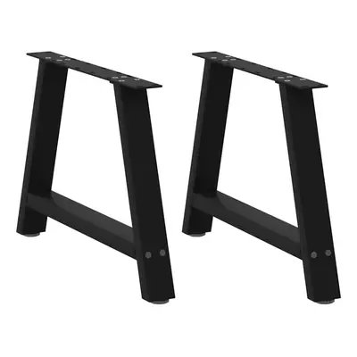 (black, x (42-43) cm) vidaXL Coffee Table Legs A-Shaped Desk Legs Metal Bar Stand DIY pcs Steel