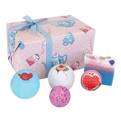 Bomb Cosmetics Time for Tea Handmade Wrapped Bath and Body Gift Pack, Contains 5-Pieces, g [Cont