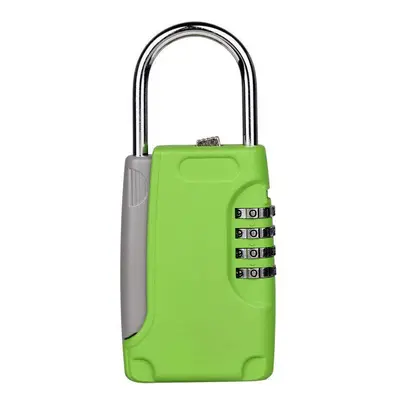 (Green) Zinc Alloy Portable Anti Theft Key Storage Box with 4-digit Mechanical Password Code Loc