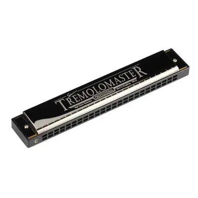 (Dark Black) Holes Tremolo Polyphonic Harmonica C Key for Children Beginner Musical Instrument