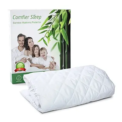 Waterproof Quilted Super King Mattress Protector x Breathable Mattress Cover Bamboo, Anti Allerg