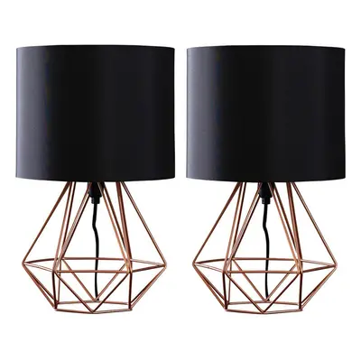 Angus Pair of Copper Table Lamp