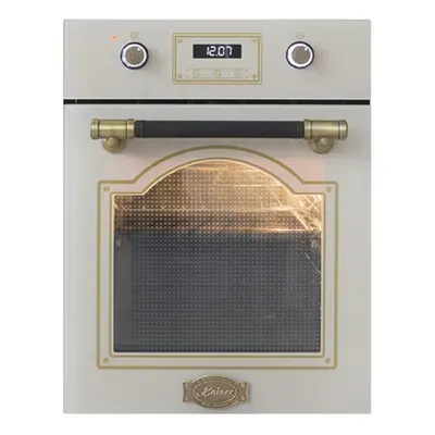 Kaiser Art Deco Narrow Electric Oven | 45cm Wide Ivory Built-In Oven