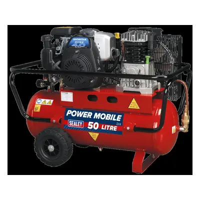 Air Compressor 50L Belt Drive Petrol Engine 4hp