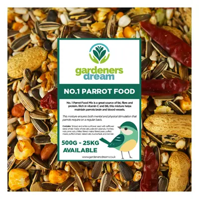 GardenersDream NO1 Parrot Food - High Energy Nutritious Bird Nuts Oats Feed Mix