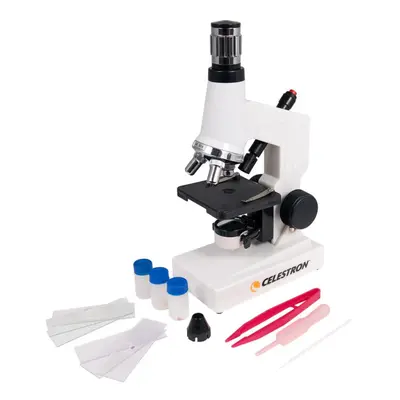 Celestron Beginner's Microscope Kit, 40x-600x Magnification, White