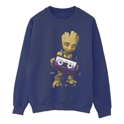 (S, Navy Blue) Marvel Womens/Ladies Guardians Of The Galaxy Groot Cosmic Tape Sweatshirt