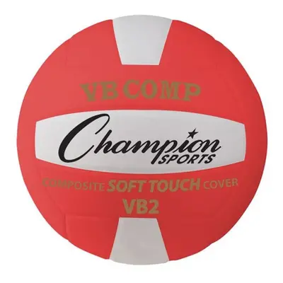 Champion Sports VB2RD 8.25 in. VB Pro Comp Series Volleyball&, Red & White