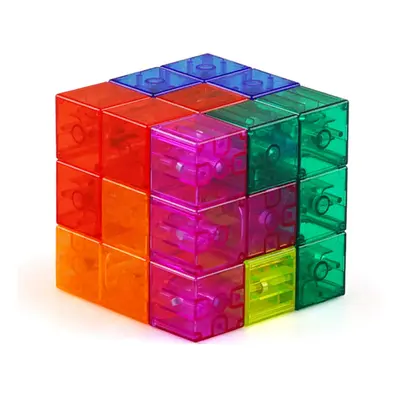 (transparent) Cube Luban Magnetic Building Blocks Tetris Three-dimensional Intelligence Children