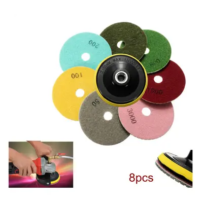 8pcs 100mm Inch Grit Diamond Polishing Discs