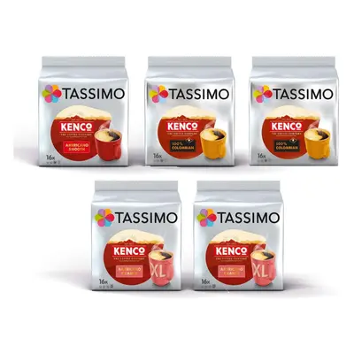 Tassimo Coffee Kenco Bundle - Kenco Americano Smooth/Americano Grande/Pure Colombian pods - Pack