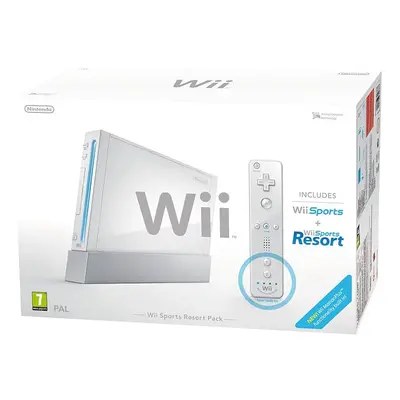 Nintendo Wii Console (White) with Wii Sports + Wii Sports Resort including Wii Remote Plus