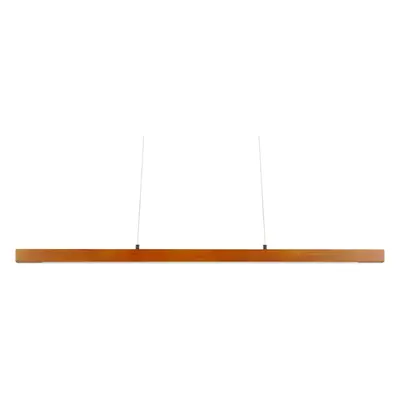 LED Pendant Lamp STEWARTS With Dimmer Wood Dark Brown