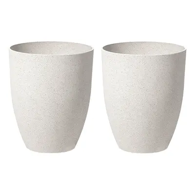 Set of Plant Pots x x cm Off-White CROTON