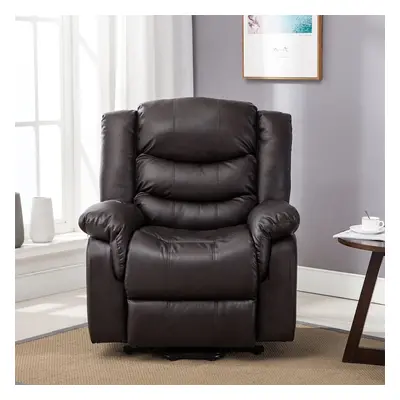 (Cream) Seattle Electric Leather Auto Recliner Armchair Sofa Home Lounge Chair