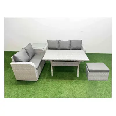 Fimous Seater PE Rattan Wicker Garden Furniture Patio Conservatory Sofa Set with Seater Sofa Lov