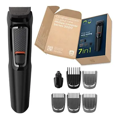 7-in-1 All-in-One Trimmer, Series Grooming Kit for Beard & Hair with Attachments, Including Nose