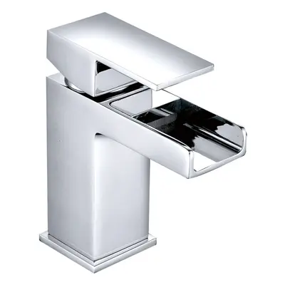 Square Bathroom Mixer Tap Chrome Basin Sink Lever Faucet