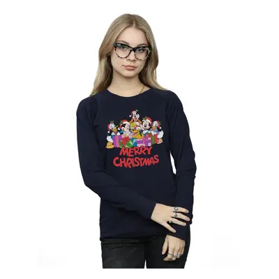 (XL, Navy Blue) Disney Womens/Ladies Mickey Mouse And Friends Christmas Sweatshirt