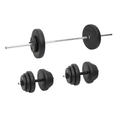 (2 x kg + x kg + x 1.25 kg + x 2.5 kg) vidaXL Barbell Workout Home Gym Workout Fitness Weight Fr