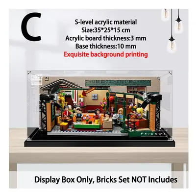 (C) Acrylic Display Case for Lego Ideas Central Perk Friends - Dustproof Display Case (NOT Inclu