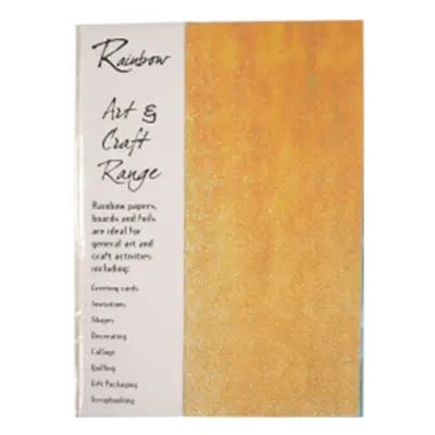 Rainbow A4 Glitter Craft Paper 8pk