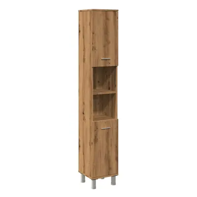 (artisan oak) vidaXL Bathroom Cabinet Washroom Cupboard Storage Shelf Rack Engineered Wood