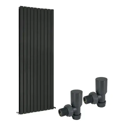 (1800 x 682mm Double) Warmehaus Flat Panel Horizontal Vertical Radiator with Angled Valves