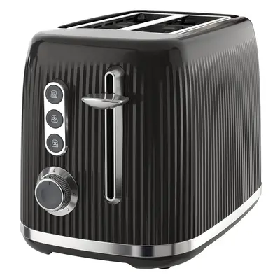 (Breville Bold Black 2-Slice Toaster with High-Lift & Wide Slots, Black & Silver Chrome [VTR001]