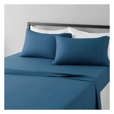 Amazon Basics Lightweight Super Soft Easy Care Microfiber 4-Piece Bed Sheet Set with 14-Inch Dee