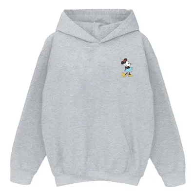 (L, Heather Grey) Disney Womens/Ladies Minnie Mouse Kick Chest Hoodie