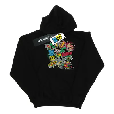 (XXL, Black) DC Comics Mens Teen Titans Go Robin Montage Hoodie