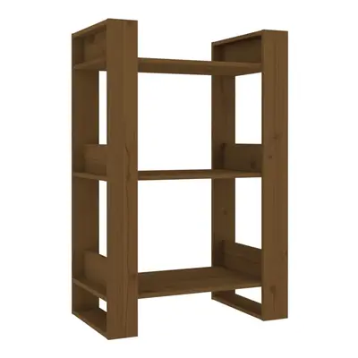 (honey brown) vidaXL Solid Wood Pine Book Cabinet/Room Divider Storage Rack Multi Colours