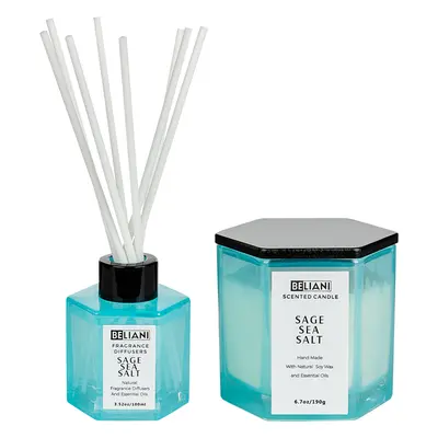 Scented Candle with Fragrance Reed Diffuser CLASSY TINT Soy Wax Fresh Notes